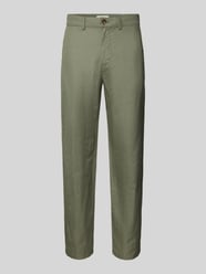 Spodnie lniane o kroju slim fit z mieszanki bawełny i lnu model 'MILES' od Selected Homme - 10