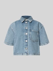 relaxed fit blouse met korte mouwen van denim van HUGO - 1