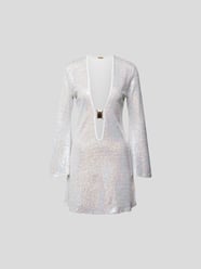 Minikleid mit Paillettenbesatz von Dodo bar Or Weiß - 7