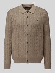 Regular Fit Strickjacke aus reiner Baumwolle von Polo Ralph Lauren Beige - 6