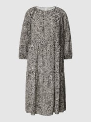Midi-jurk met all-over motief, model 'Tiia' van Drykorn Grijs / zwart - 42