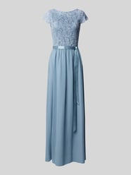 Abendkleid mit Paillettenbesatz von Swing Blau - 17