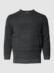 PLUS SIZE Strickpullover mit Rundhalsausschnitt Modell 'DAVIS' von Jack & Jones Plus Schwarz - 18