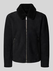 Regular fit leren jack van echte lamswol, model 'MONTY' van Strellson - 44