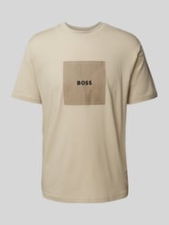 T-Shirt mit Label-Print von BOSS Green Beige - 26