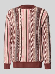 Regular Fit Strickpullover aus reiner Baumwolle von COLUCCI Pink - 1