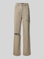 High Waist Jeans im Destroyed-Look Modell 'ROMANI' von Pegador Beige - 1