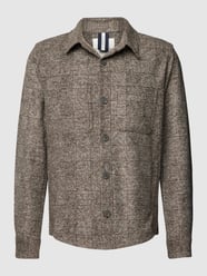 Hemdjacke mit Tartan-Karo von Profuomo Braun - 11