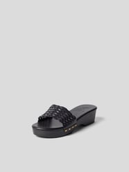 Pantoletten mit Blockabsatz von Ancient Greek Sandals Grau / Schwarz - 32