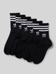 Socken mit Label-Detail im 6er-Pack von adidas Originals Schwarz - 30