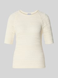 Strickshirt mit Rundhalsausschnitt von Jake*s Casual Beige - 5