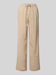 Wide Leg Leinenhose mit elastischem Bund Modell 'GOA' von ONLY Beige - 26