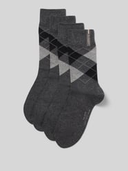 Socken aus Baumwoll-Mix mit Logo-Stitching im 4er-Pack von camano - 5