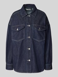 Oversized overhemdblouse in denimlook van Gina Tricot - 32