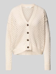 Cardigan met gaatjesmotief van Christian Berg Woman Beige - 17