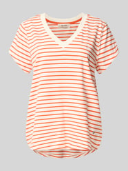 t-shirt z dekoltem w serek model 'Kala' od MOS MOSH - 12