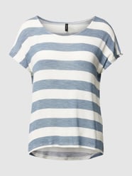 T-Shirt mit Streifenmuster von Vero Moda Blau - 38