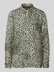 Hemdblouse met dierenprint van Milano Italy Groen - 19