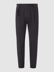 Bandplooibroek met viscose, model 'Cisand' van Cinque Zwart - 19