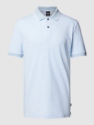 Poloshirt mit fein strukturiertem Design Modell 'Parlay' von BOSS Blau - 2