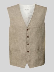 kamizelka o kroju regular fit z mieszanki lnu model 'Wilson-G' od Carl Gross - 31