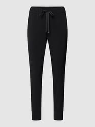 regular fit stoffen broek met elastische band, model 'ROXANA' van ST.ANN Zwart - 3