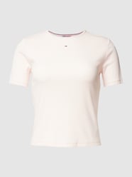 PLUS SIZE T-Shirt mit Label-Stitching von Tommy Jeans Curve Rosa - 15