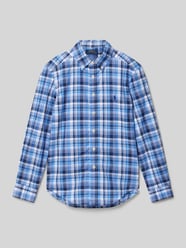 Hemd mit Button-Down-Kragen von Polo Ralph Lauren Kids Blau - 16