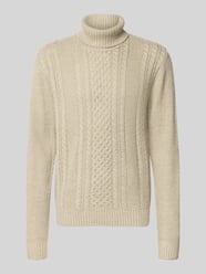 Rollkragenpullover mit Zopfmuster Modell 'PAUL' von JACK & JONES - 15