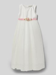 Sukienka midi z kwiatowym obszyciem od Une Hautre Couture - 13