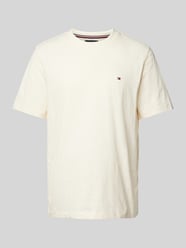 T-Shirt mit Logo-Stitching von Tommy Hilfiger Beige - 35