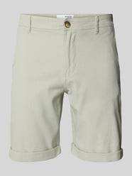 Szorty o kroju slim fit z fakturowanym wzorem model ‘LUTON’ od SELECTED HOMME - 20
