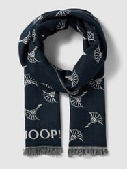 Schal mit Allover-Muster von JOOP! Collection Blau - 8