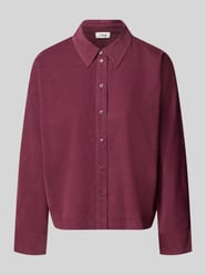 Langarmbluse aus Cord mit Fledermausärmeln von s.Oliver RED LABEL Bordeaux - 7