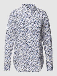 Overhemdblouse met all-over bloemenmotief, model 'COURTENAY' van Lauren Ralph Lauren Blauw / turquoise - 19