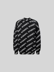 Oversize’owy sweter z wełny o dzianinowym wyglądzie od VETEMENTS - 36