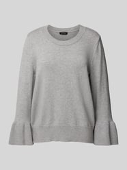 Gebreide pullover met trompetmouwen van More & More Grijs / zwart - 45