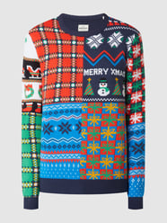 Pullover mit weihnachtlichem Muster von Montego Blau - 20
