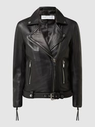Lederjacke im Biker-Look Modell 'Elise' von YOUNG POETS SOCIETY Grau / Schwarz - 44