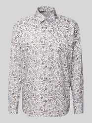 Regular fit zakelijk overhemd van katoen met kentkraag van ETERNA Beige - 5