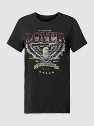 T-shirt met motiefprint, model 'LUCY' van Only Zwart - 18