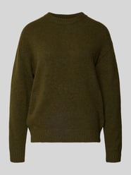 Sweter z dzianiny w kroju relaxed fit z dodatkiem wełny Model 'Novala' od FREE/QUENT - 14
