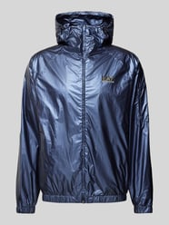 Jacke mit Label-Print von EA7 Emporio Armani Blau - 24