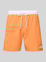 Badehose mit Paspelnaht in Kontrastfarbe Modell STARFISH' von BOSS Orange - 15