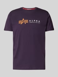 T-Shirt mit Label-Print von Alpha Industries Lila - 23