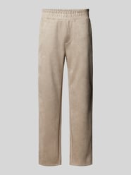 Straight leg sweatpants met elastische band, model 'DARIL' van Guess Activewear Beige - 6