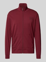 Regular fit sweatjack van katoenmix, model 'LAZE' van HUGO Bordeaux - 5