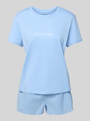 Regular Fit Pyjama mit Logo-Stitching Modell 'Poplin' von Calvin Klein Underwear - 19