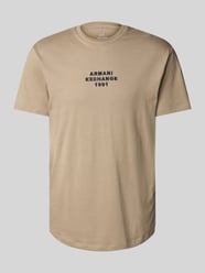 Regular Fit T-Shirt aus reiner Baumwolle von ARMANI EXCHANGE Beige - 42