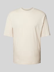 T-Shirt mit geripptem Rundhalsausschnitt Modell 'BRADLEY' von Jack & Jones Beige - 13